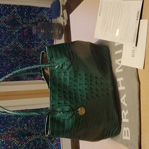 Brahmin anytime tote Melbourne Peacock green